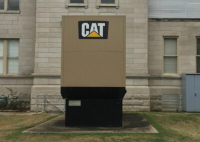 A CAT standby power generator at Leflore County Courthouse