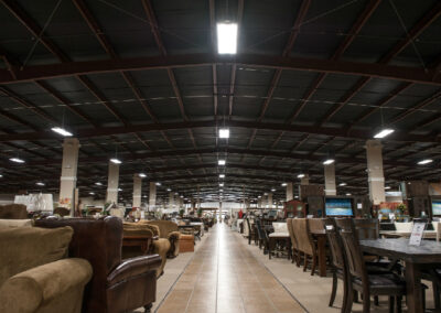 Lighting by Robinson Electric inside the Factory Direct store
