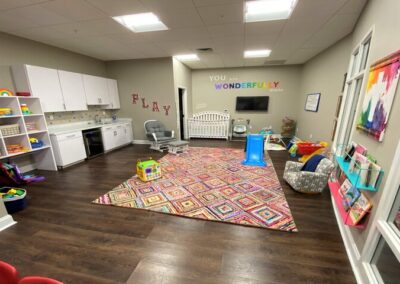 The Greenwood Church of God nursery features lighting by Robinson Electric
