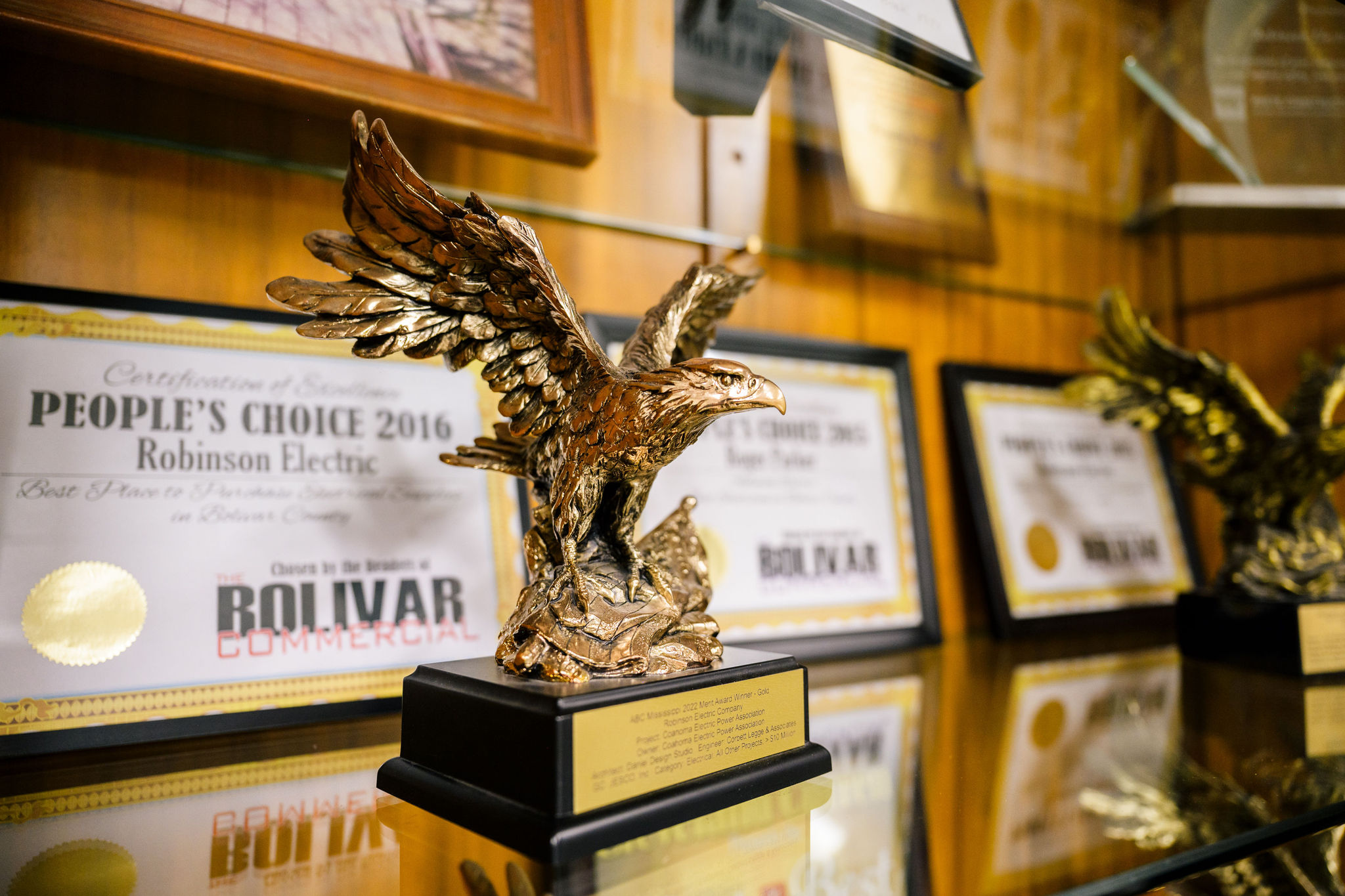 A Robinson Electric employee takes stock in a large warehouse