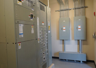 An electrical unit inside the new men's dormitory at Mississippi Delta Community College, by Robinson Electric.