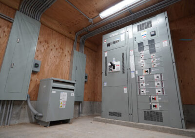 An interior view of the electrical panel at the Simplot Grower Solutions Dry Fertilizer Terminal.