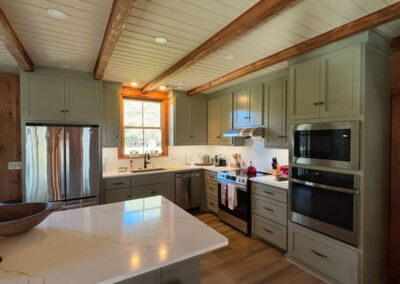 A modern cabin kitchen.
